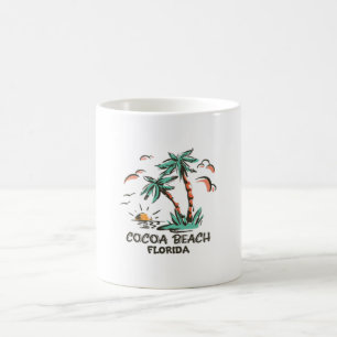 Cocoa Beach - Florida - Colorful Sunset Coffee Mug