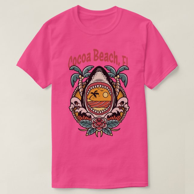 Cocoa Beach Florida East Coast Beaches Surf Surfin T-Shirt (Design Front)