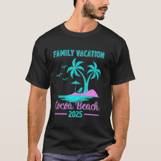 Cocoa Beach Florida Family Vacation 2025 Palm Tree T-Shirt