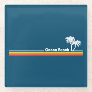 Cocoa Beach Florida Glass Coaster