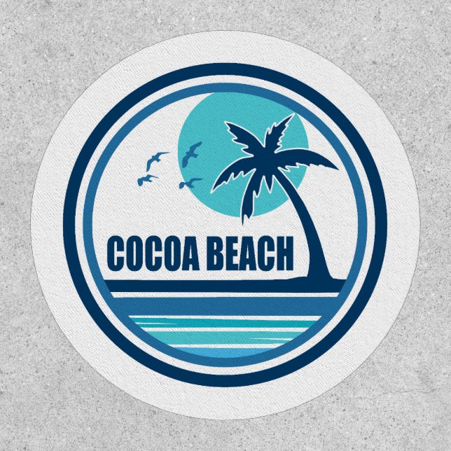 Cocoa Beach Florida Palm Tree Birds Patch (Front)