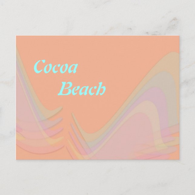 Cocoa Beach Florida Pastel Wings Postcard (Front)