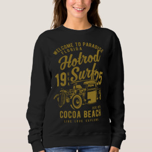 Cocoa Beach Florida Retro Hotrod Surf 1 Sweatshirt