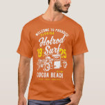 Cocoa Beach Florida Retro Hotrod Surf Design Premi T-Shirt