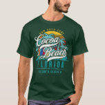 Cocoa Beach Florida Retro Sun Sand Surf Surfing Pa T-Shirt