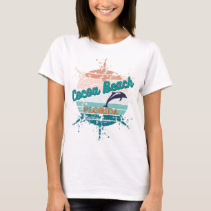 Cocoa Beach Florida Retro Vintage Sunset T-Shirt