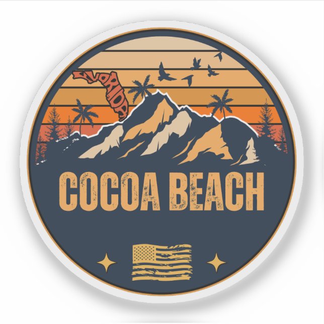 Cocoa Beach, Florida  Sticker (Front)