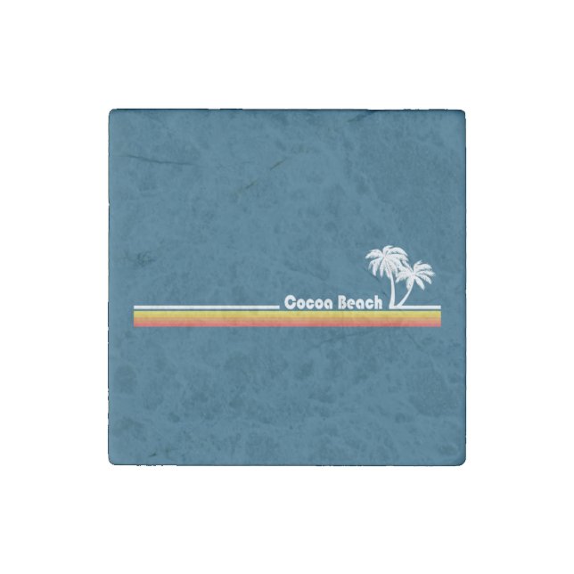 Cocoa Beach Florida Stone Magnet (Front)