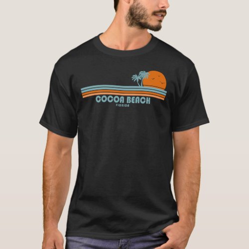 Cocoa Beach Florida Sun Palm Trees T_Shirt