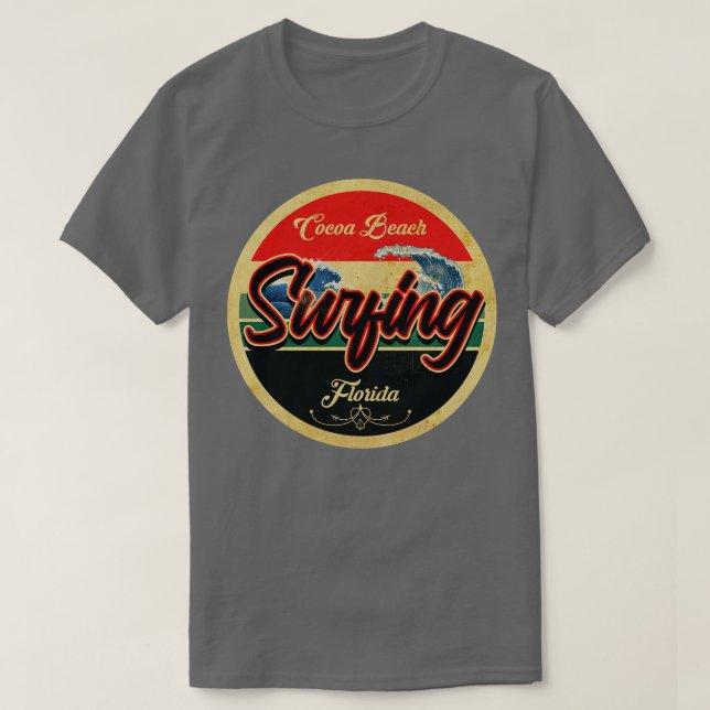 Cocoa Beach Florida Surf T-Shirt (Design Front)