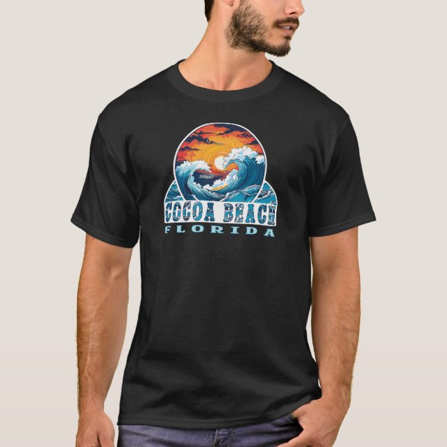 Cocoa Beach Florida Surfers T-Shirt (Front)