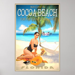 Cocoa Beach Florida Travel Poster Princess Royal