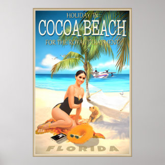 Cocoa Beach Florida Travel Poster Princess Royal