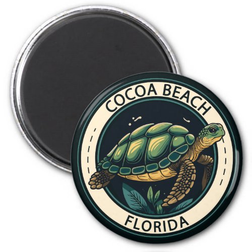 Cocoa Beach Florida Turtle Badge Magnet