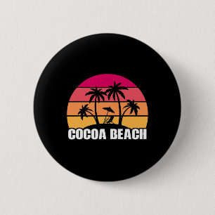 Cocoa Beach Florida Vacation Souvenir For Men Wome Button