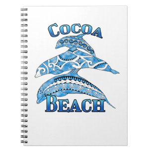 Cocoa Beach Florida Vacation Tribal Dolphins Notebook