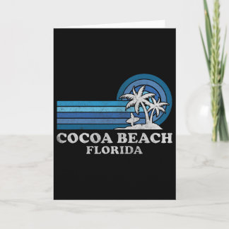 Cocoa Beach Florida Vintage Family Summer Vacation Card