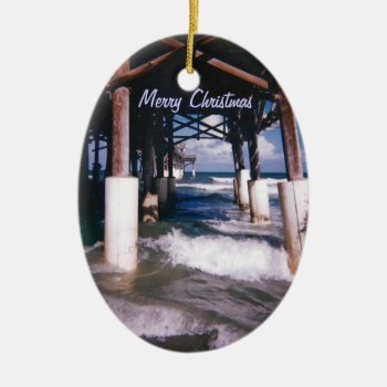 Cocoa Beach Pier Ceramic Ornament by h2oWater at Zazzle