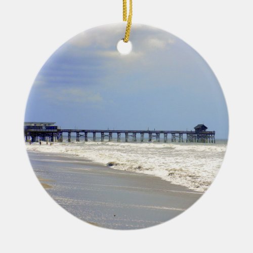 Cocoa Beach Pier Ceramic Ornament