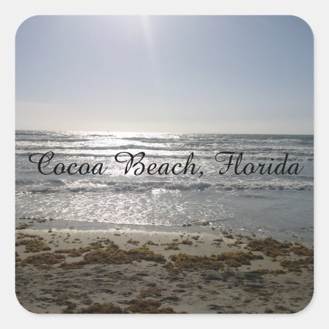 Cocoa Beach Square Sticker (Front)