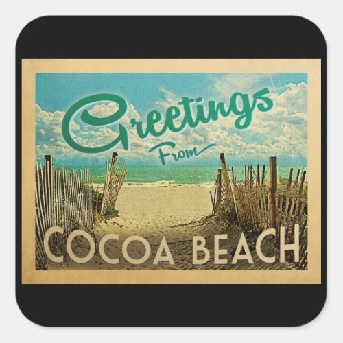 Cocoa Beach Stickers Vintage Travel