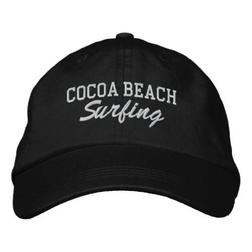 Cocoa Beach Surfing Embroidered Baseball Hat