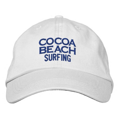 Cocoa Beach Surfing Embroidered Baseball Hat