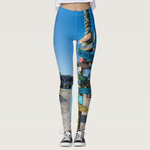 Cocoa Beach Tiki Totem Leggings