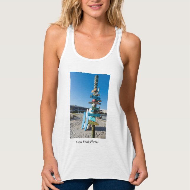 Cocoa Beach Tiki Totem Tank Top (Front)