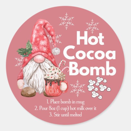 Cocoa Bomb Gnome Stickers