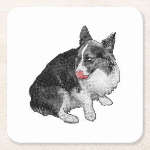 Cocoa Break, Scarlet Tip Square Paper Coaster