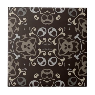 Cocoa Brown Beige & Gray Ethnic Boho Pattern
