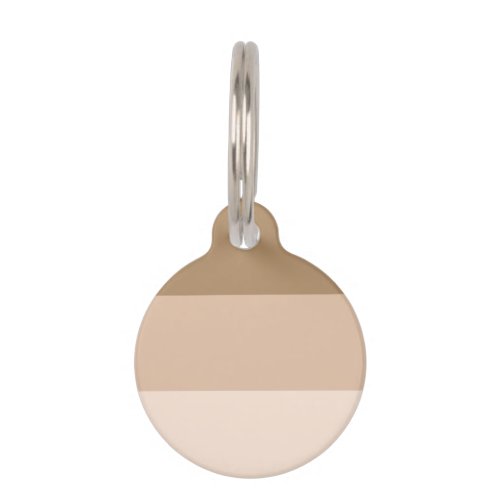 Cocoa Brown Ombre Striped Pet ID Tag