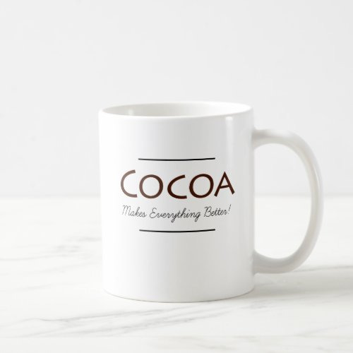 Cocoa Chocolate Lovers Ceramic Mug