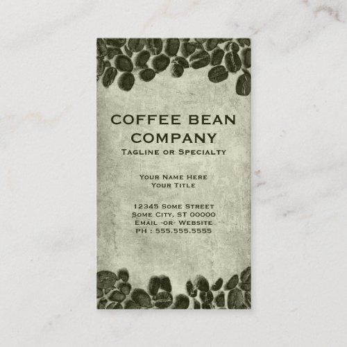 cocoa coffee beans business card templates