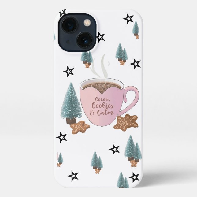 Cocoa, Cookies & Calm – Pastel Christmas CoT-Shirt iPhone Case (Back)