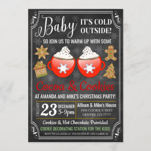 Cocoa & Cookies Christmas Party Invitation