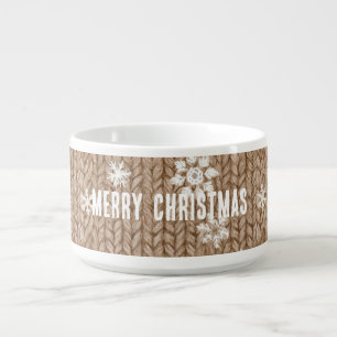 Cocoa Cream Snowflakes Christmas Bowl
