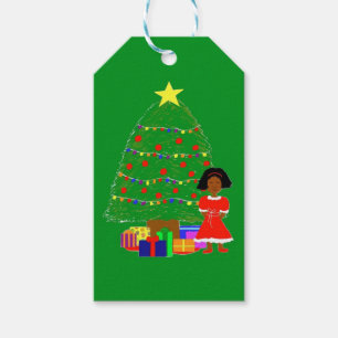 Cocoa Cutie Christmas Tree-Green Gift Tags
