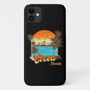 Cocoa Florida Beach Summer Vacation Palm Sunset iPhone 11 Case