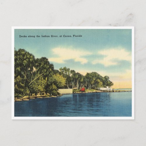 Cocoa Florida Indian River vintage Postcard