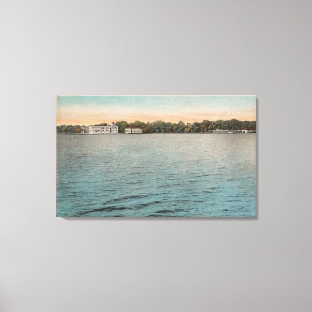 Cocoa, Florida - View of Brevard Hotel & Indian Canvas Print (Front)