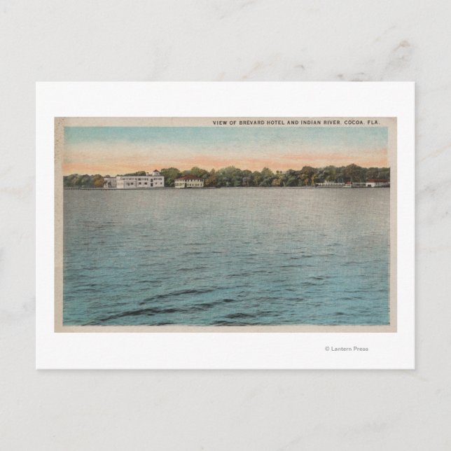 Cocoa, Florida - View of Brevard Hotel & Indian Postcard (Front)