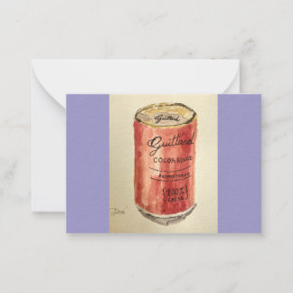 Cocoa Gift Enclosure Note Card