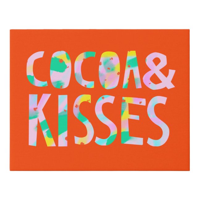 Cocoa & Kisses Faux Canvas Print (Front)