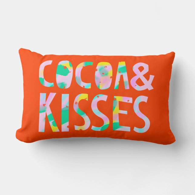 Cocoa & Kisses Lumbar Pillow (Front)