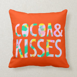Cocoa & Kisses Throw Pillow