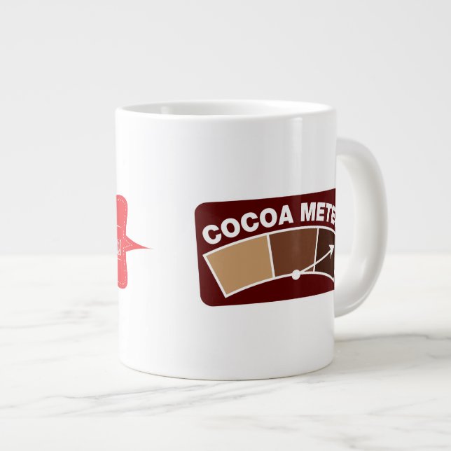 Cocoa Meter Large Coffee Mug (Front Right)