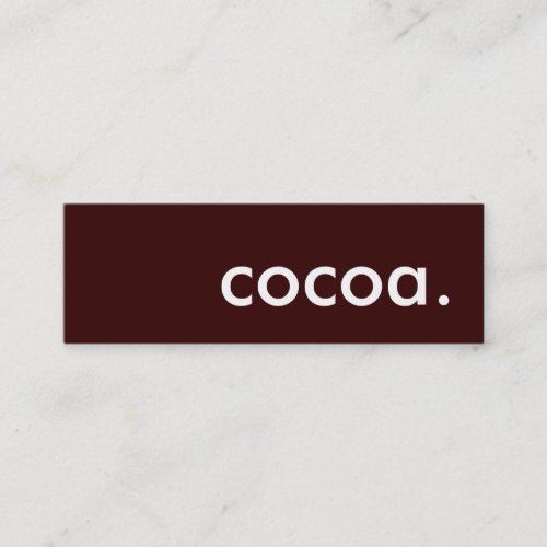 cocoa mini business card