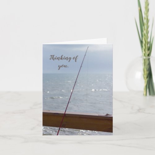 Cocoa Pier Fishing Thinking Of You Card